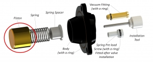 DV+ Replacement Piston without Bore (for pressure regulated DV+ valves)